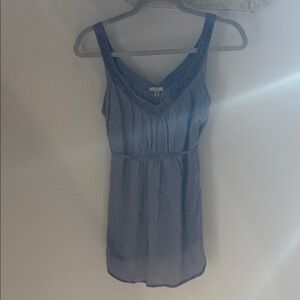 Ecote Silk Boho Studded Tank Top Medium Tie Waist Festival Babydoll